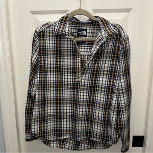 The North Face Checkered Shirt in Navy and Mustard